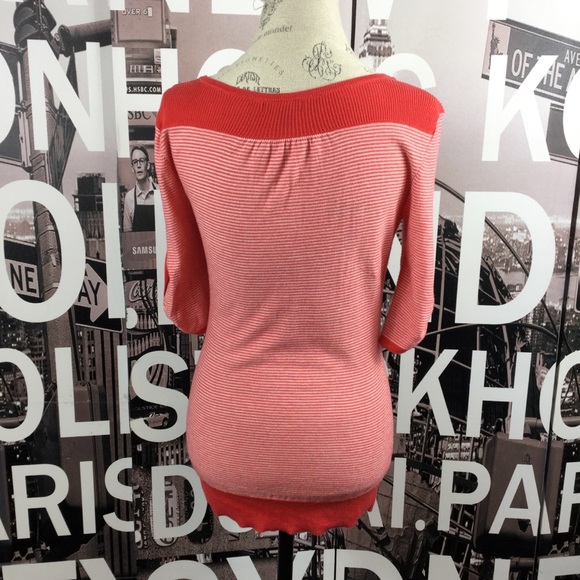 Gap red white striped knit top - Picture 3 of 5